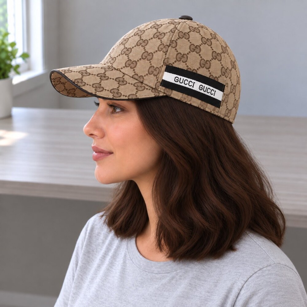 Gucci GG Cap with Black & White Web - Picture 3 of 6